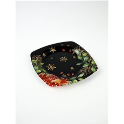 Тарелка плоская новогодняя «Зимние истории», 20×20 см