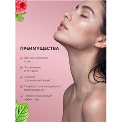 Гель для душа и пена для ванн Family Cosmetics малина и мята, 500 мл