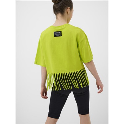 Комплект трикотажный для девочек: джемпер (футболка), брюки (легинсы укороченные)