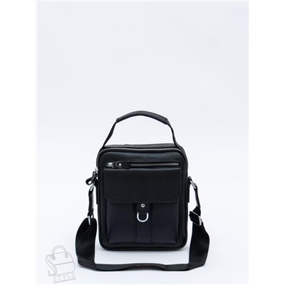 Сумка мужская кожаная 8208H black Heanbag