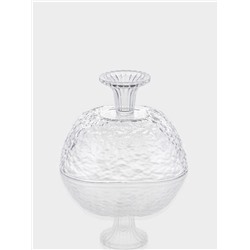 Фруктовница, 20.4×14 см, на ножке, стекло, прозрачная