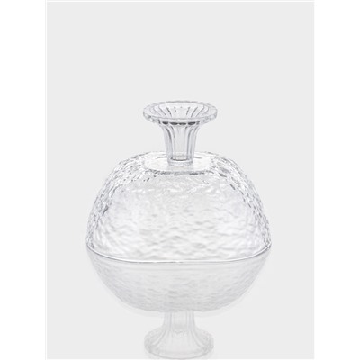 Фруктовница, 20.4×14 см, на ножке, стекло, прозрачная