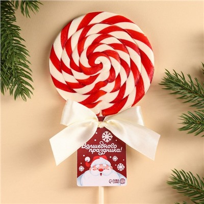 Леденец новогодний на палочке «Волшебного праздника», вкус: клубника, 110 г