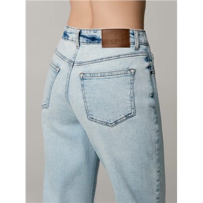 Mom Fit CONTE CON-583 Джинсы mom оксидной варки с необработанным краем