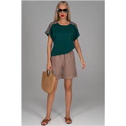 Блузка Келли (кружево/изумруд)