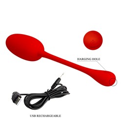 Красное перезаряжаемое виброяйцо Knucker