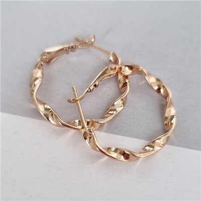 Серьги кольца коллекция "Xuping" , покрытие: позолота, Х000778261, арт.001.661
