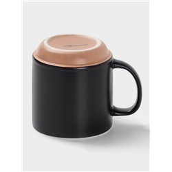 Кружка Доляна Thank you, фарфор, 420 мл, 12×9×10 см, фарфор, чёрная