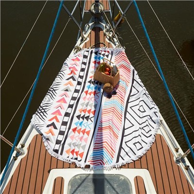 Полотенце пляжное круглое «Этель. Инди», d=150 см