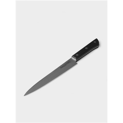 Нож кухонный разделочный Magistro Hinshitsu, нержавеющая сталь, лезвие 20.3 см, длина 34.7 см, чёрный