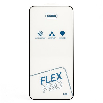 Защитное стекло Full Screen Cellis Flex Pro для "Samsung Galaxy S25 +" (black) (238727)