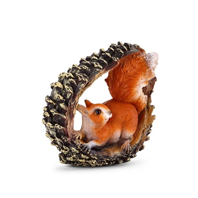 Садовая фигура из полистоуна «Белка в шишке», 25×20×14 см