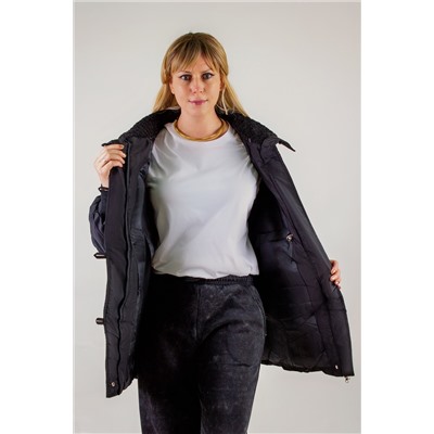 Демисезонная куртка с меховой отделкой, арт. 928