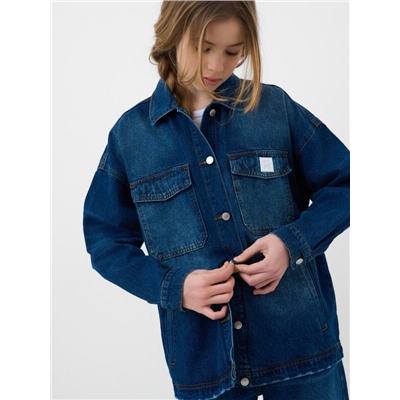 Куртка текстильная джинсовая для девочек