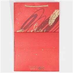 Пакет подарочный новогодний ламинированный «С Новым годом», 23×35×20 см