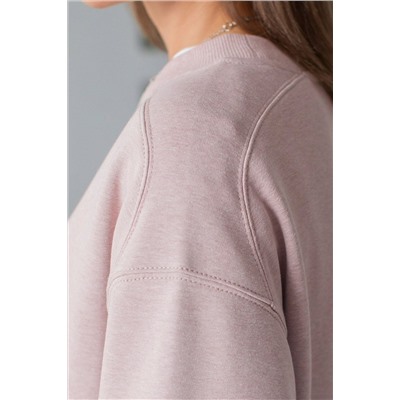 Свитшот свободный из петельчатого футера двухнитки с эластаном VILATTE, 1228121