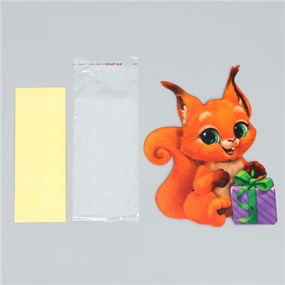 Пакет под сладости новогодний «Белка», 11×6 см