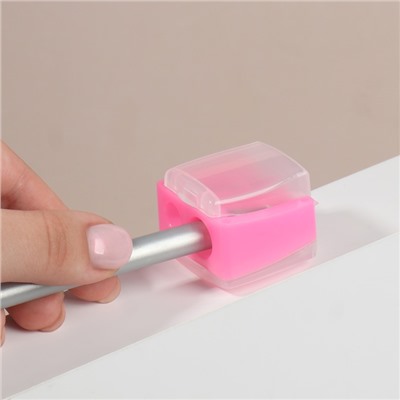 Точилка косметическая, с двойной крышкой, двойная, МИКС