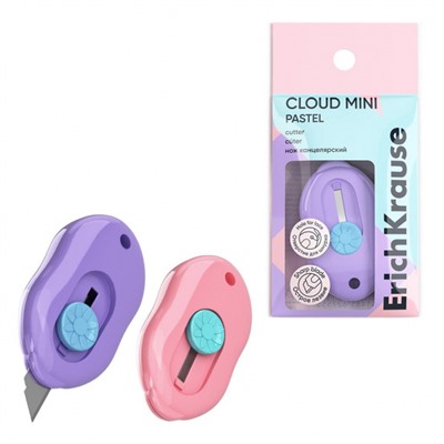 Нож канцелярский  9 мм 62755 Cloud Mini Pastel ErichKrause