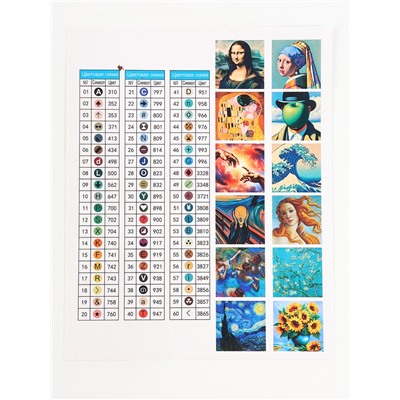 УЦЕНКА Набор алмазная мозаика 12 в1 «Шедевры искусства»