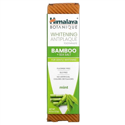 Himalaya, Whitening Antiplaque Toothpaste, Bamboo + Sea Salt, Mint, 4.0 oz ( 113 g)