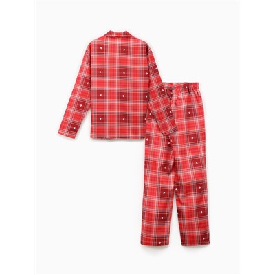 Пижама женская (рубашка, брюки) KAFTAN Red, размер 48-50