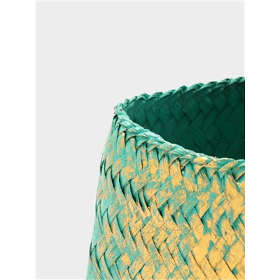 Корзинка плетёная «Голден мини», 19×19×14 см, голубая