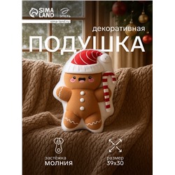 Подушка декоративная новогодняя «Этель. Пряня» 30×39 см, велюр