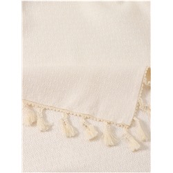 Скатерть «Этель», бежевая, с орнаментом, 140×140 см