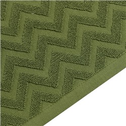 Полотенце махровое LoveLife Zig-Zag, 70×130 см, цвет тёмная трава, 100% хл, 450 г/м²