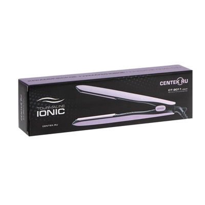 Выпрямитель Centek CT-2011, 45 Вт, керамическое покрытие, до 220 °C, чёрно-фиолетовый