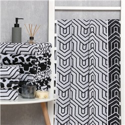 Полотенце махровое Этель Ornament, 70×130 см, 100% хлопок, 420 г/м², чёрно-белое