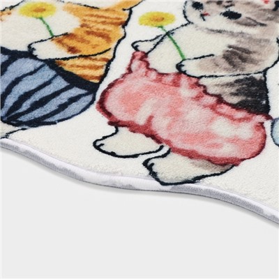 Коврик для дома Доляна «Котята», для детей, 39,5×60,5 см