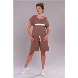 Костюм женский с шортами и футболкой 304