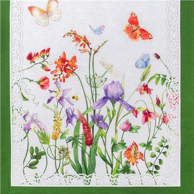 Дорожка на стол «Луговые цветы», 40×146 см±3 см, 100% хлопок, саржа 190 г/м²