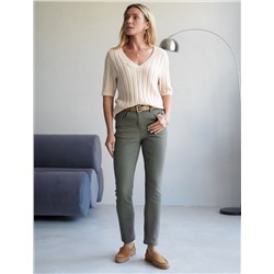 Джемпер фактурной вязки из хлопка с кашемиром