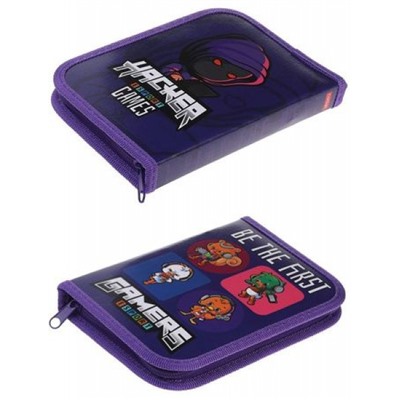 Пенал 2-х ств. 190х130 мм "Геймеры" с табл.умножения (089043) 44063 Хатбер