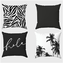 Набор декоративных наволочек «Hola» - 4 шт., 40×40 см, велюр