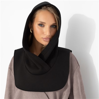 Капор-капюшон из хлопка, Слишком модно не бывает (чёрный)