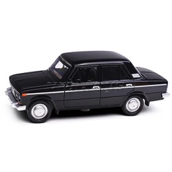 Машина металл ВАЗ-2106 Жигули, 12 см (свет-звук, двер, черный) инерц., в коробке