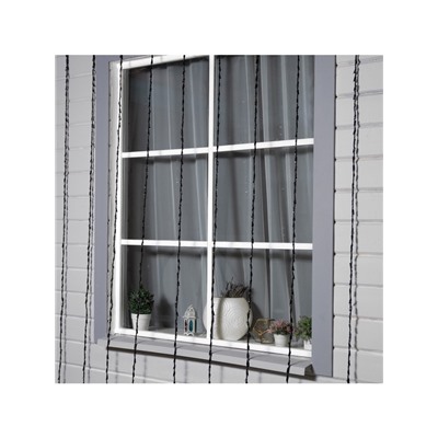 Гирлянда «Водопад» 2×3 м, IP44, УМС, тёмная нить, 800 LED, свечение белое, 8 режимов, 220 В