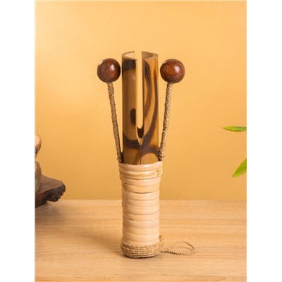 Сувенирный музыкальный инструмент «Тек тек», 21 см, бамбук, албезия