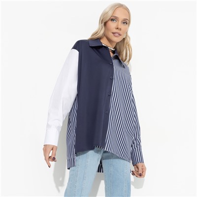 Рубашка комбинированная, Навсегда в сердце (blue)