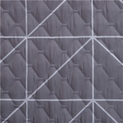 Покрывало «Этель» 2 сп Grey haze, 180×210±5 см, микрофибра