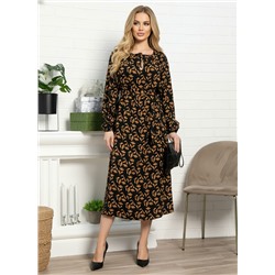 Платье Аура с поясом (черное) П15121-10М