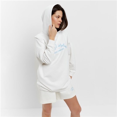 Худи женское MINAKU: SPORTY & STYLISH, цвет экрю, размер 50-52