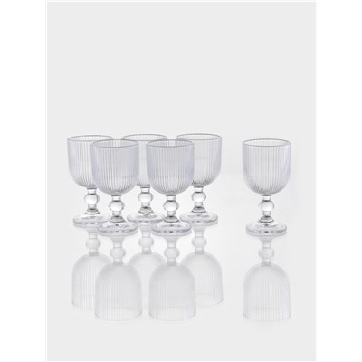 Набор бокалов для вина Magistro «Грани», 250 мл, 6 шт., 8×14.5 см, прозрачные