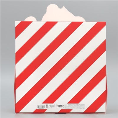 Коробка подарочная новогодняя складная «С Новым годом!», 25×25×10 см