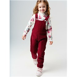 Полукомбинезон текстильный утепленный флисом для девочек