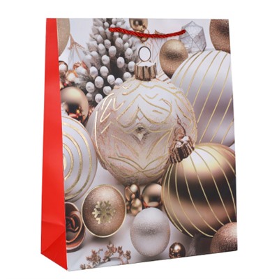 Пакет подарочный 26х32х10 / 10129-M /уп 12/480/ микс Новый год